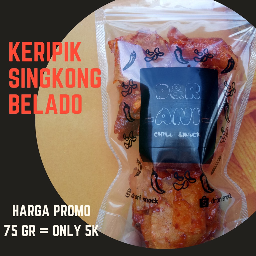

KERIPIK SINGKONG BELADO 75GR