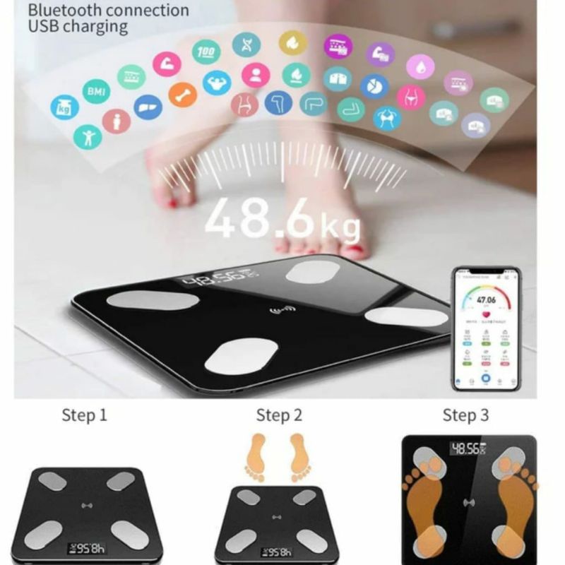 Timbangan Badan Pintar Smart Scale Android bluetooth