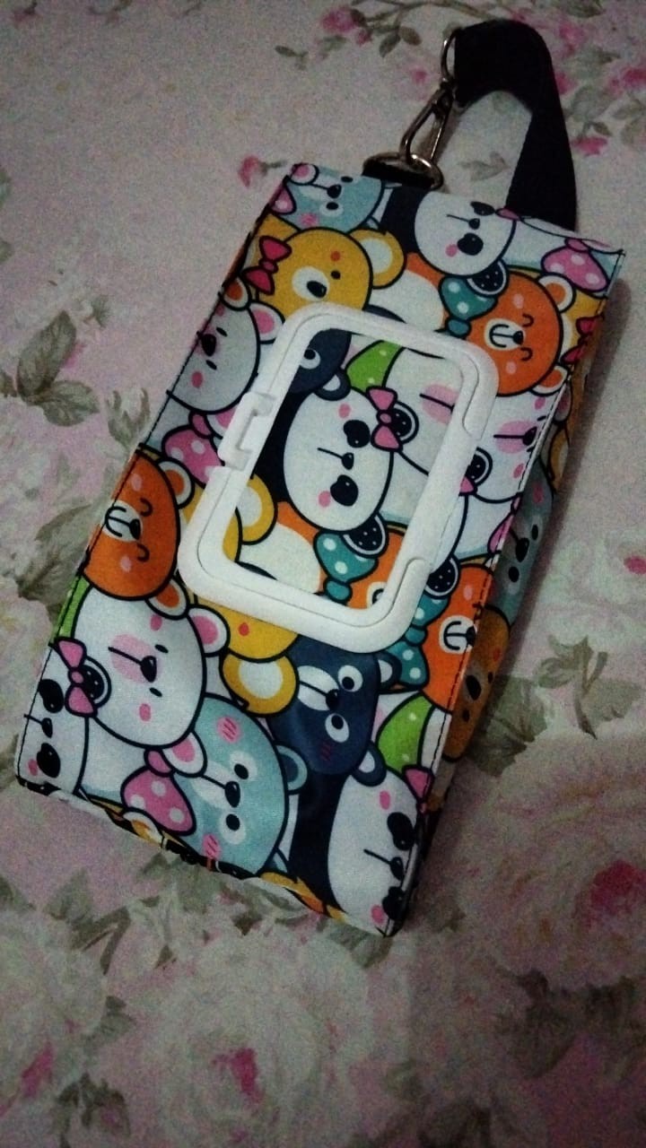 Tempat Tissue Basah Dan Kering 2in1 3in1 4in1 Panda Biru