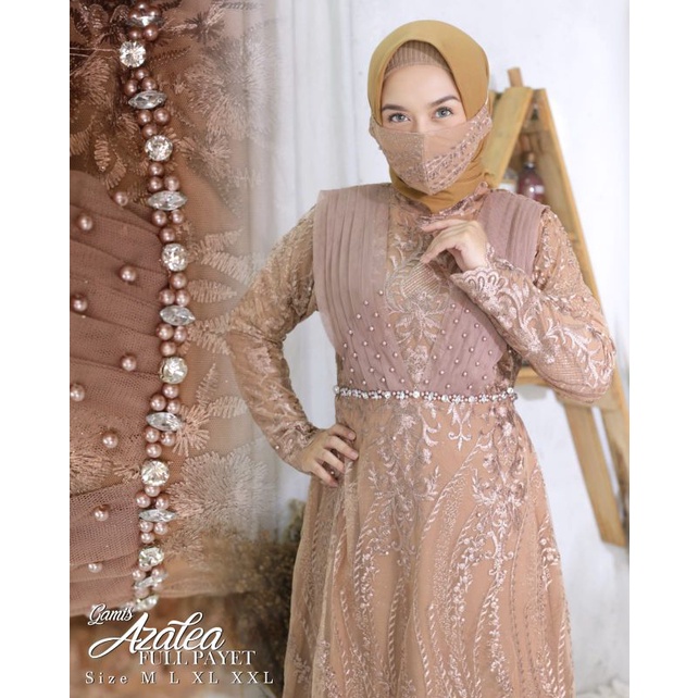 Gamis Azalea NK / Kebaya Gamis Payet Modern / Dress Bridesmaid / Baju Pesta