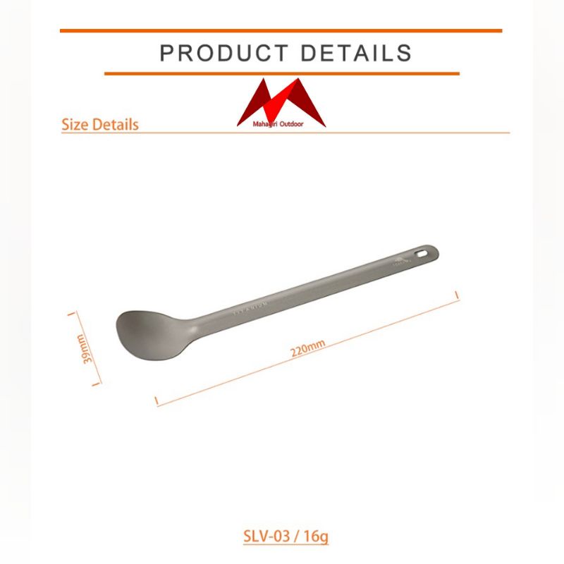 Toaks titanium SLV-03 long handle spoon ultralight camping outdoor