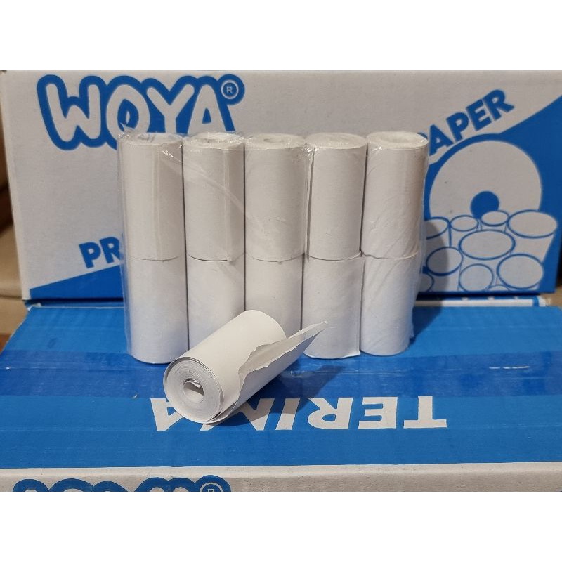 

WOYA Kertas Thermal Label Direct Sticker Stiker Thermal 58mm x 30mm 57x30 58x30 58x5 Meter Resi Peripage 5m Continuous Anti Air