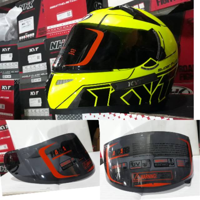Visor flat kyt R10  flat visor kyt Rc 10 smoke