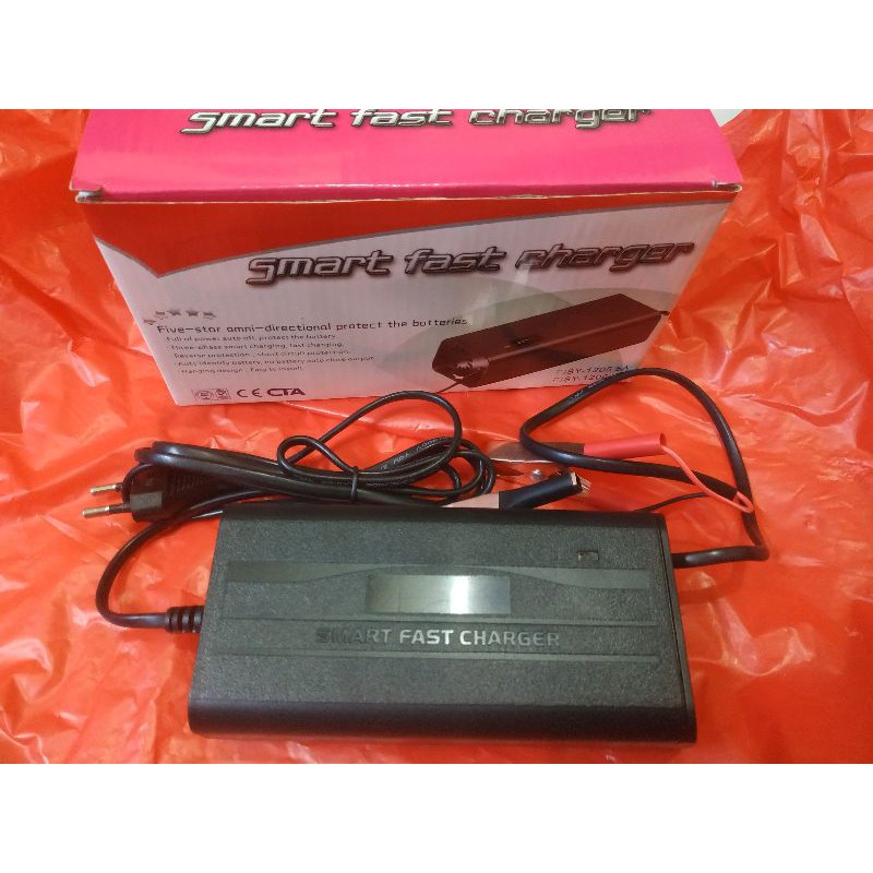 smart fast charger aki 5A 12V charger aki 12 Volt 5 Ampere