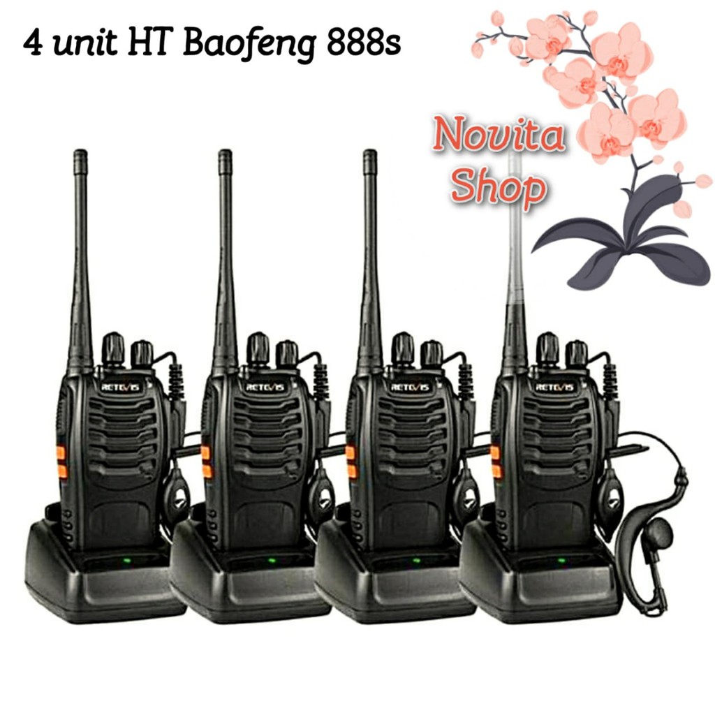 Paket 4 Radio HT Walkie Handy Talky BAOFENG Bf 888s Sudah Terkoneksi
