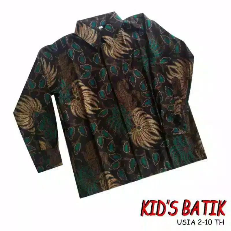 Baju batik anak laki-laki lengan panjang bisa buat sekolah hari batik