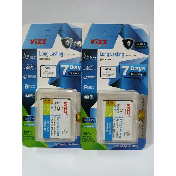 Baterai Vizz Samsung Young 2 ( G130 )  / baterai double power Samsung Young 2 ( G130 )