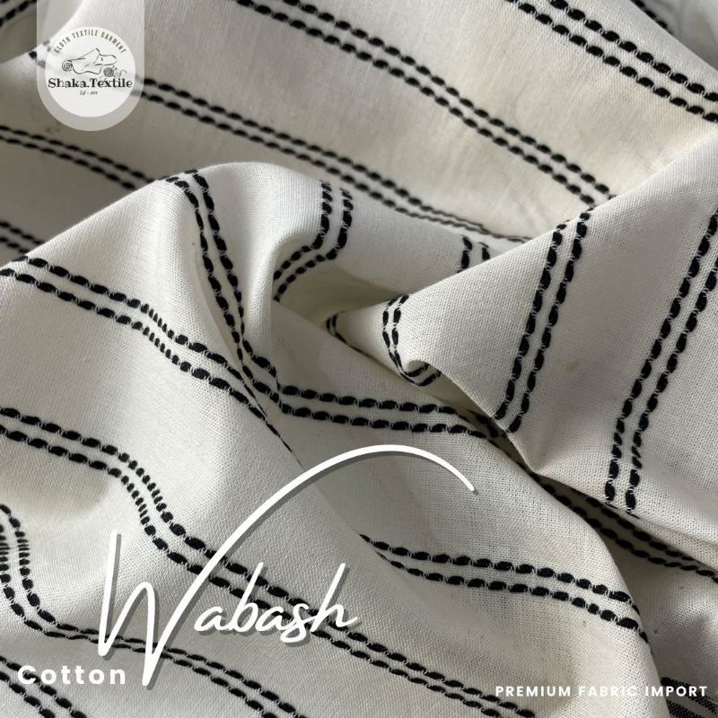 KAIN KATUN MOTIF STRIPE WABASH PREMIUM IMPORT