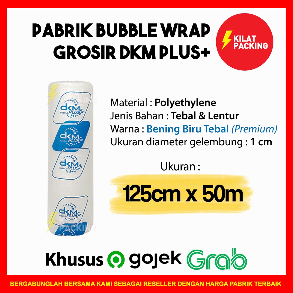 

HJK Bubble Wrap Bening Murah Kualitas Bagus (Gosend/Grab) 125 CM x 50 M