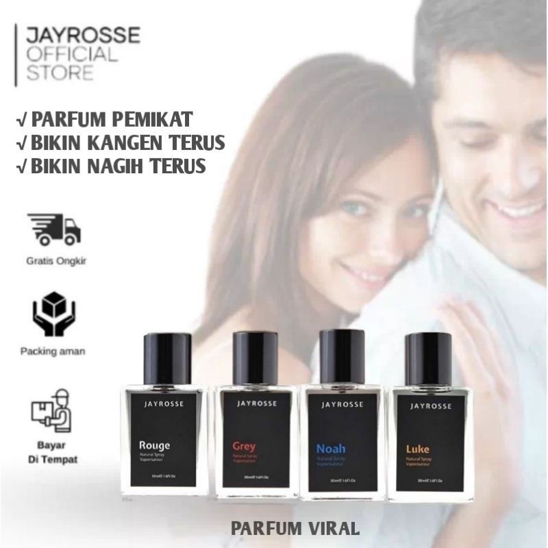 Parfum Jayrosse Grey Parfum Pria Tahan Lama | Parfum Pemikat pasangan | parfum Viral | parfum Jayrosse murah Terlaris No 1