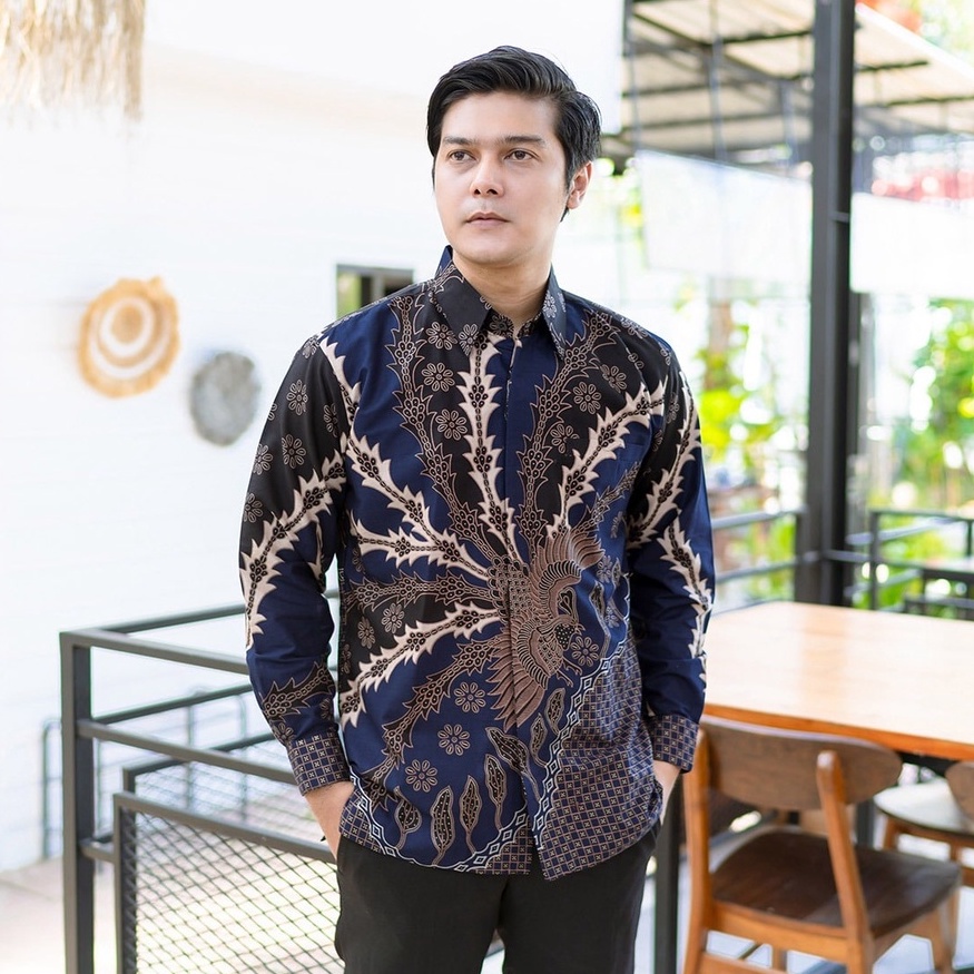 Gitabatik Kemeja Batik Pria Lengan Panjang Pakaian Pria Atasan Formal Size M L XL XXL Terlaris