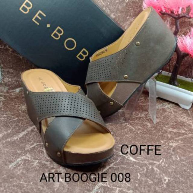  SANDAL WEDGES EMPUK  WANITA BE BOB BOOGIE 008 Shopee 