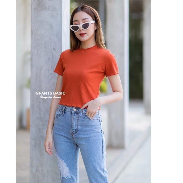 Ready Stock ATASAN KAOS GIANTS BASIC CROP TOP (166) KM32L