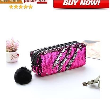 

Murah Laris Tas Make Up Kosmetik Tas Tempat Pensil Kosmetik Make Up Shining Sequin