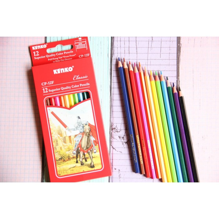 

PENSIL WARNA ISI 12 / 12 COLOR PENCIL KENKO - CP12 FULL (PAPER BOX CLASSIC ,FANCY)