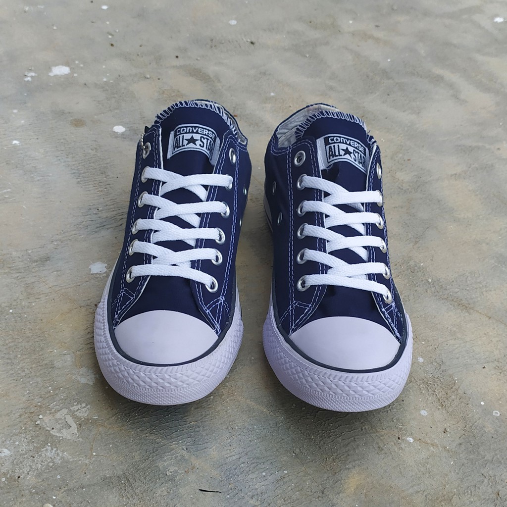 BISA COD SEPATU CONVERSE LOW  ALL STAR PENDEK PRIA WANITA NAVY FREE BOX