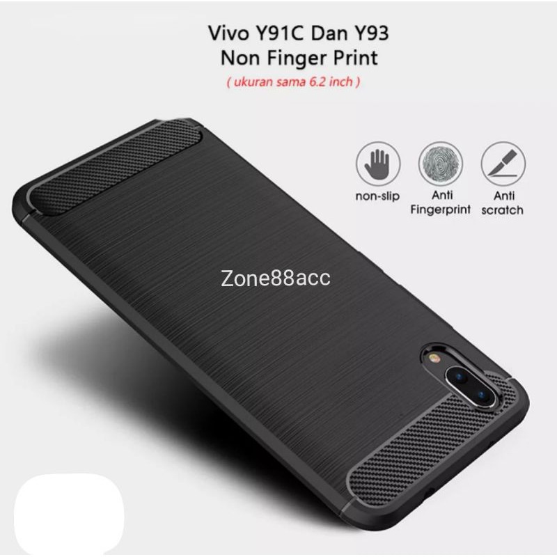 VIVO Y91C Y93 Silicon Case Softcase iPAKY Carbon Casing Cover TPU