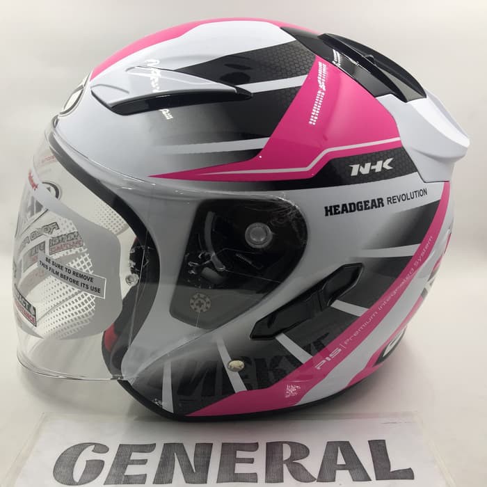 NHK HELM R1 OCTARIUM | WHITE PINK | DOUBLE VISOR HALF FACE