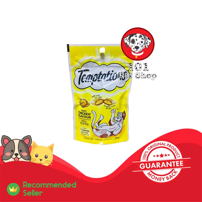 TEMPTATIONS SNACK KUCING TASTY CHICKEN FLAVOUR 85GR