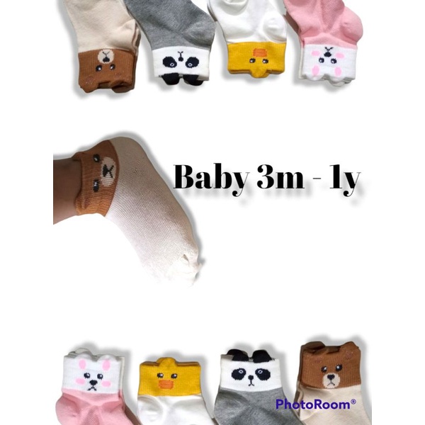 Kaos Kaki Motif Lucu Bayi Anak Laki-Perempuan Premium Cotton 3 Pasang
