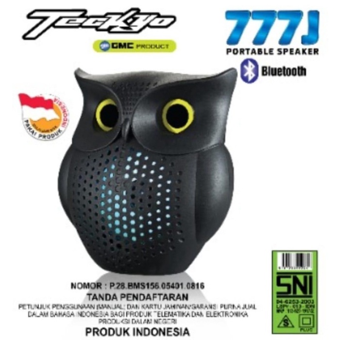 Speaker Bluetooth GMC TECKYO 777j Burung Hantu Super Bass TERBARU ORI