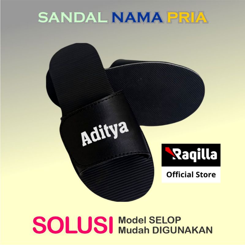 Sandal custom nama selop satuan sandal nama custom satuan model selop