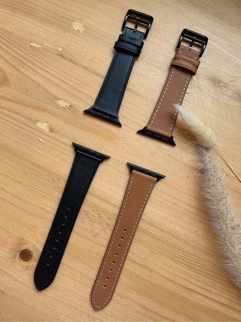 Strap single tour jet black matte apple watch 3 4 5 6 7 SE 41mm 45mm cowo iwatch 38mm 42mm iwo 8 9 leather loop kulit