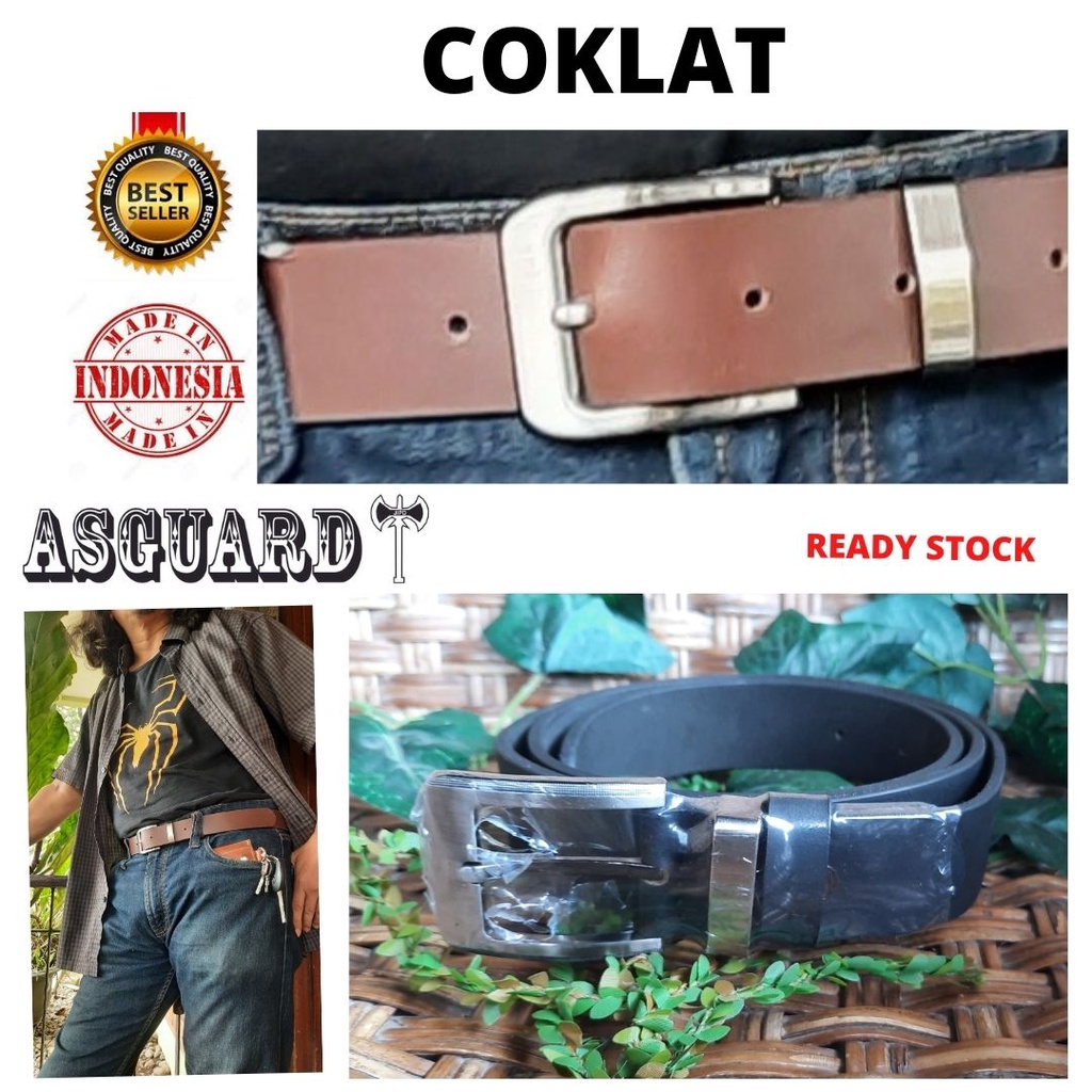 ASGUARD BELT LEATHER SB01 Ikat Pinggang Sabuk Gesper Original Kulit Asli LUX 101116