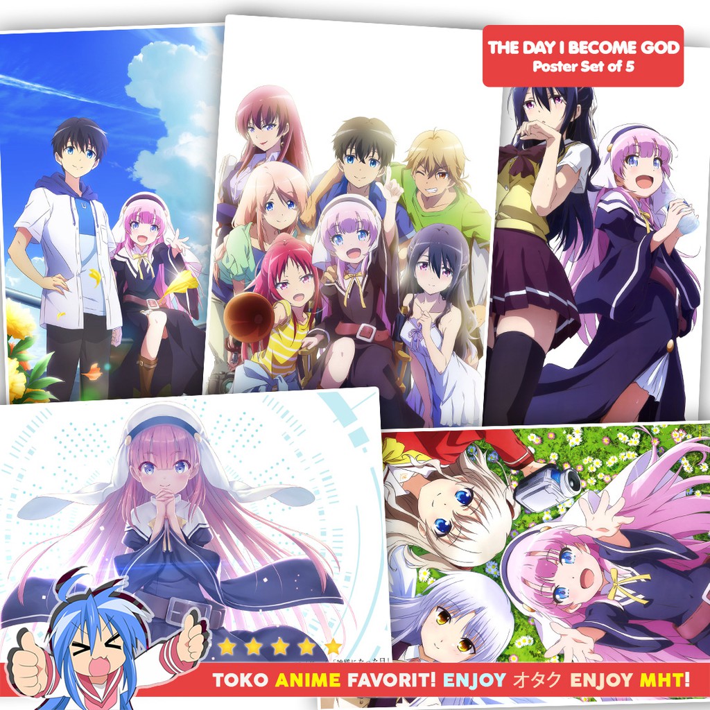 Poster Anime The Day I Become God Set Of 5