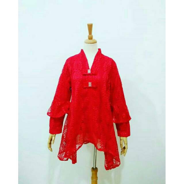 BIGSIZE JUMBO BAJU KONDANGAN WANITA ATASAN KEBAYA FLOY BROKAT BRUKAT LACE ALKA TOPS