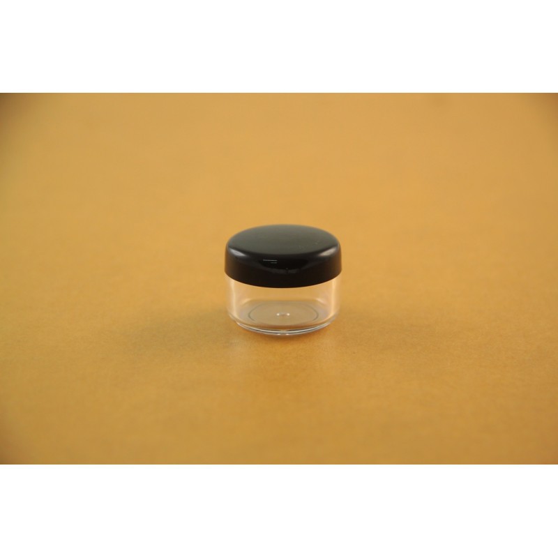 POT KOSMETIK HITAM BENING 5 GRAM - TEMPAT KOSMETIK SERBAGUNA - WADAH CREAM PAGI/MALAM MINIMALIS 5 GRAM