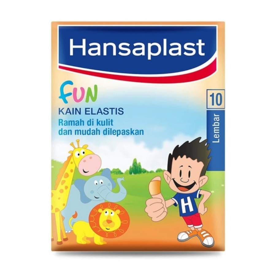 Hansaplast Junior Kain Elastis Fun 10'S - Cegah Infeks-Melekat Paling Kuat-Kulit Leluasa Bernafas