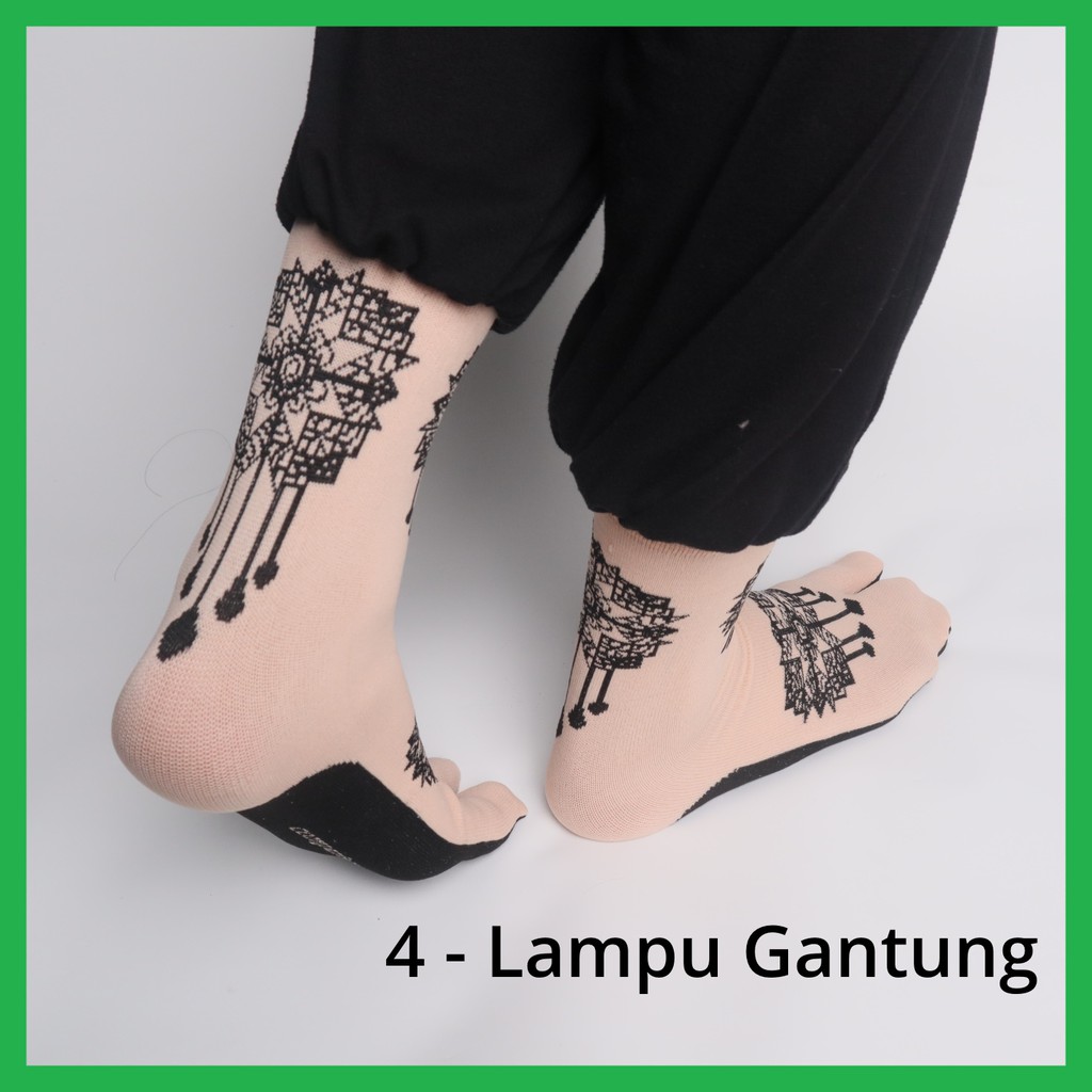 Promo Kaos Kaki Motif Jempol Nylon / Kaos Kaki Jari  Socks / Muslimah Telapak Hitam Computer