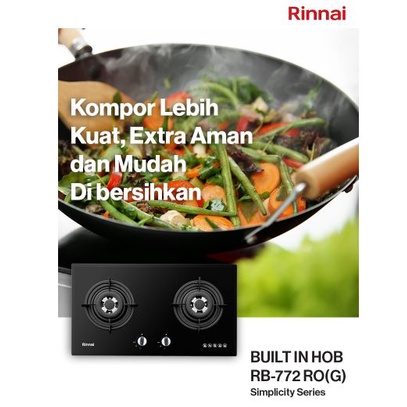 Rinnai RB 772RO G Kompor gas Tanam 772 ROG 2 tungku RB772ROG RO 772ROG rinai