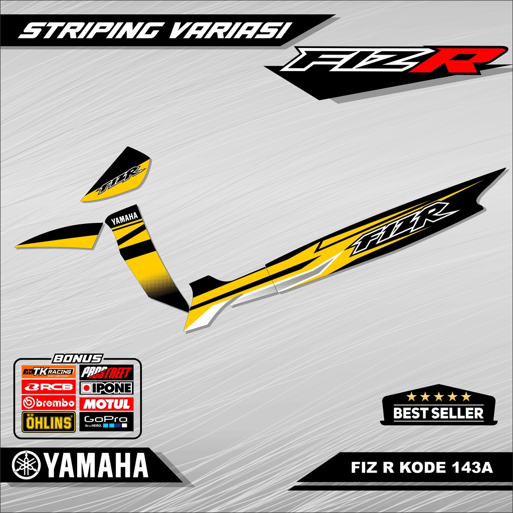 Striping Fiz R Stiker Lis Variasi Motor Fiz R Kode 143