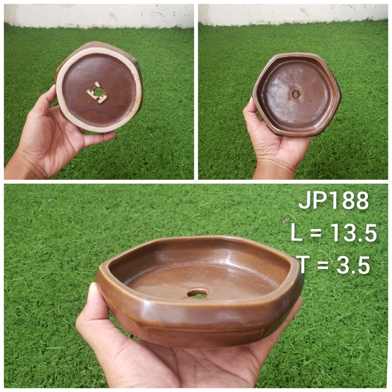 Pot keramik segi 6 Ceper JP188