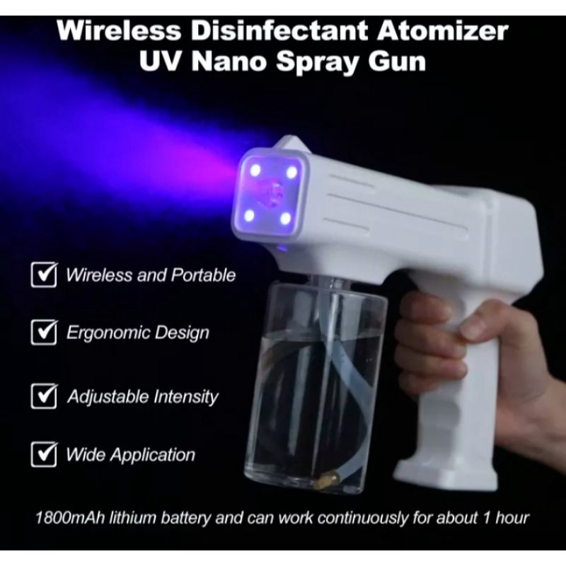 Nano spray gun disinfectant wireless / alat semprot disinfektan 300 ML