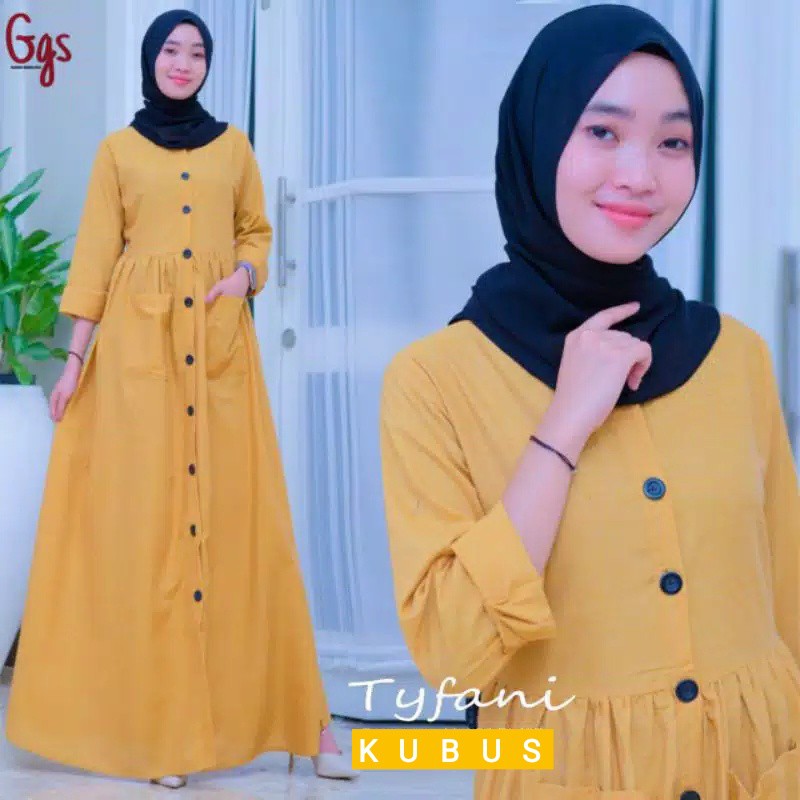 Lapak_baju/TYFANI MAXI DRESS/dress anak remaja/gamis anak tanggung/baju anak tanggung terbaru