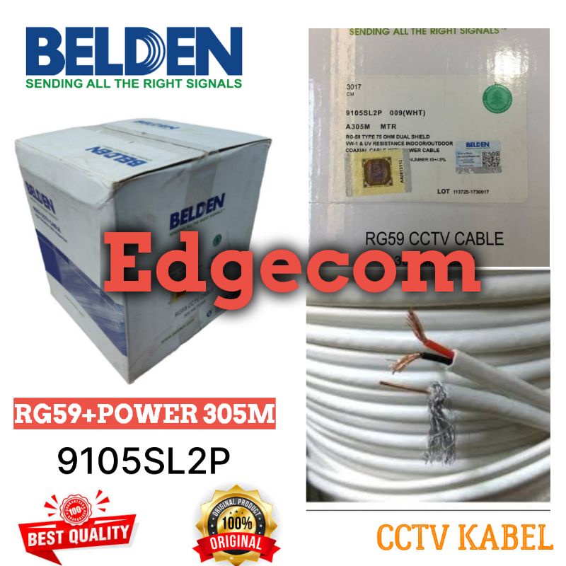 Kabel CCTV + Power RG59 305 Meter BELDEN ORIGINAL