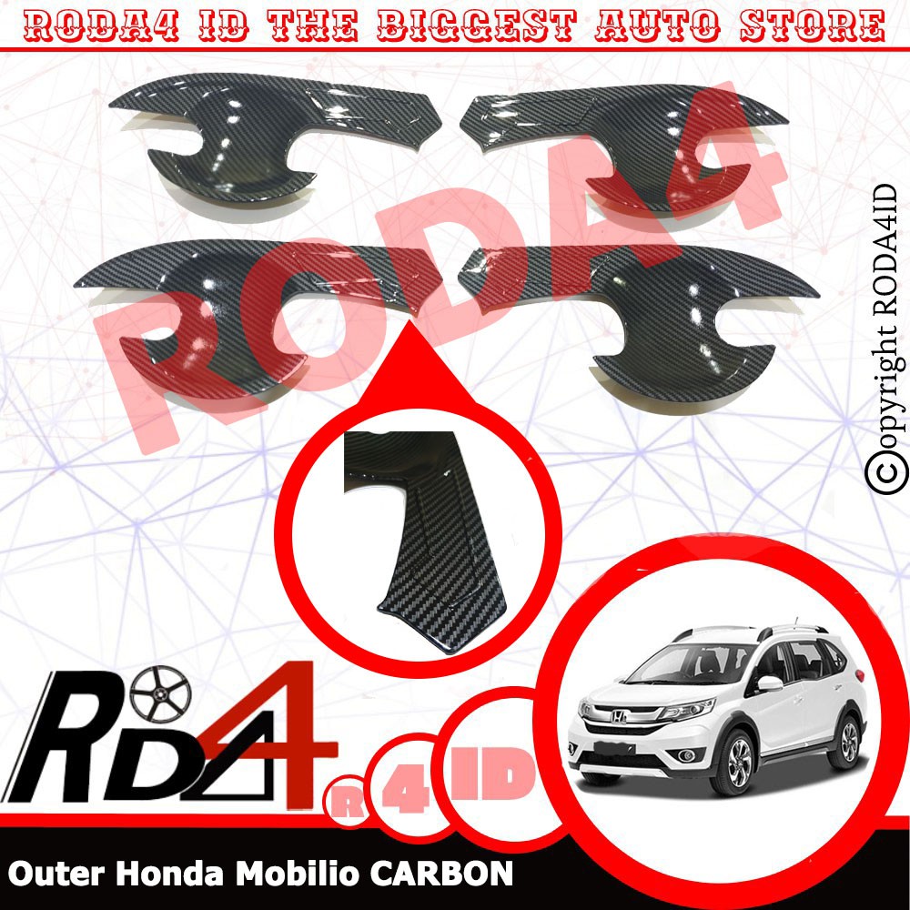 Outer Handle / Mangkok Handle Honda Mobilio Full Carbon