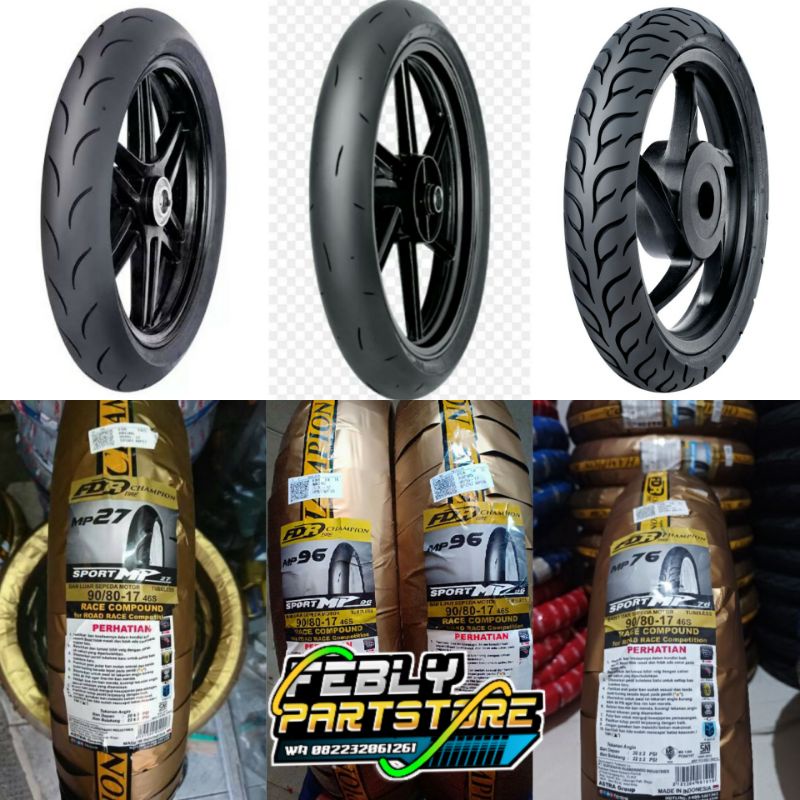 BAN FDR SPORT MP27 MP76 MP96 RING 17 BAN LUAR DUBLESS FDR MP27 MP76 MP96 90/80 RING 17 SOFT COMPOUND