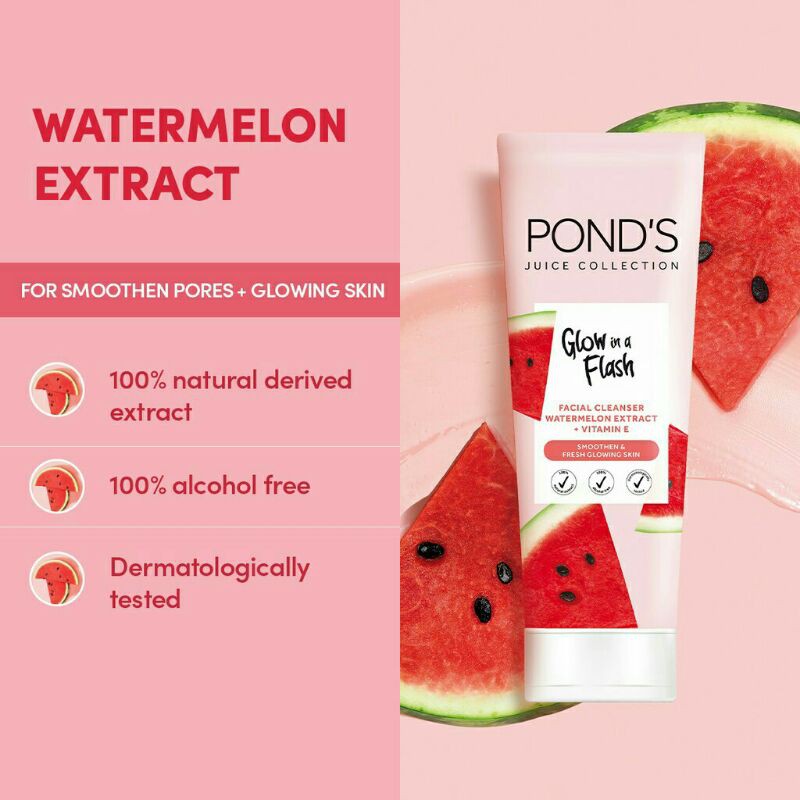 pond's Glow In A Flash Juice Collection Facial Wash 90Gr