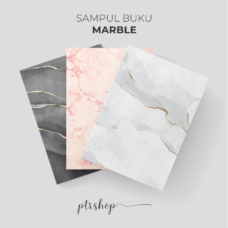 

PROMO SAMPUL BUKU BOOK COVER A5/B5 MARBLE EDITION | ptrshop.id