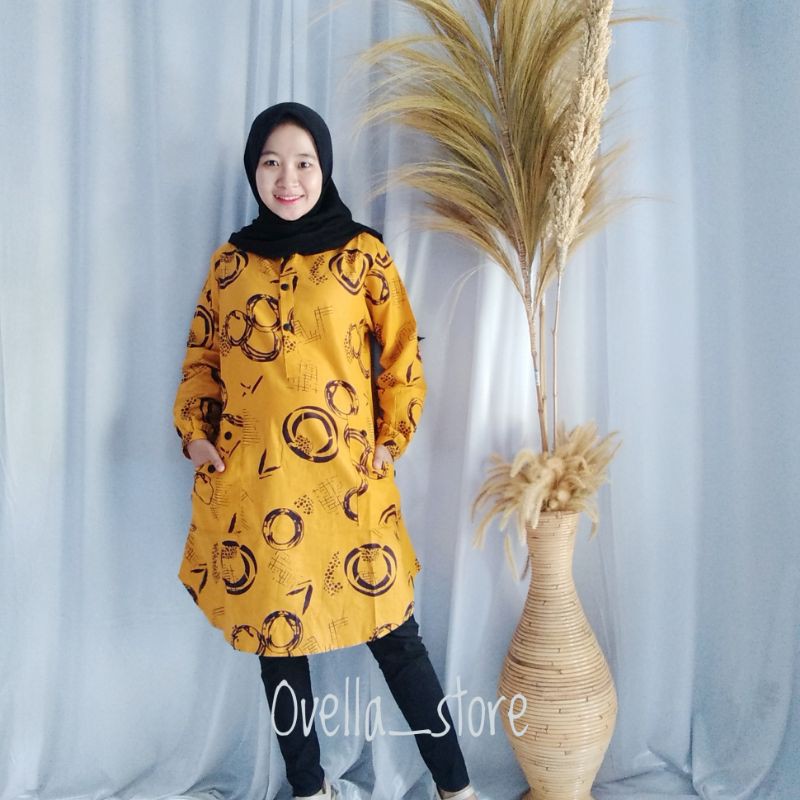 (SERI C) BARU! TUNIK KATUN LINEN/RAMI