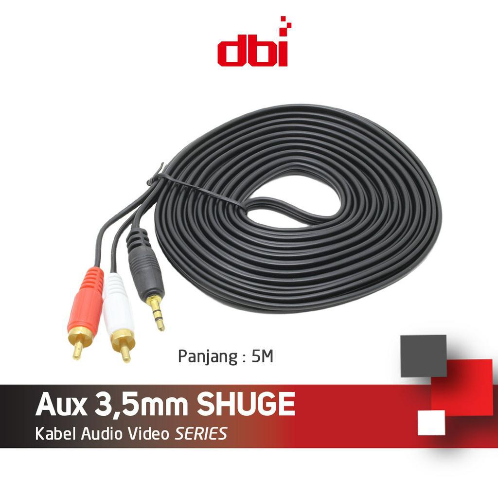 Kabel Audio Aux Jack Audio 3,5MM Male to RCA Shuge Panjang1,2M 5M