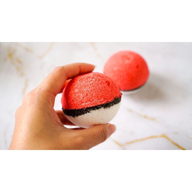 Bath Bomb Pokeball Pokemon / Mainan Mandi Anak / Busa Sabun Mandi