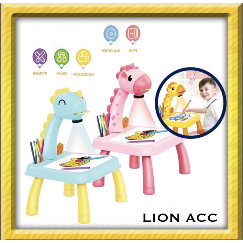 [JERAPAH] Meja Belajar Anak / Meja Gambar Anak Proyektor / Mainan Edukasi / Meja Proyektor Painting