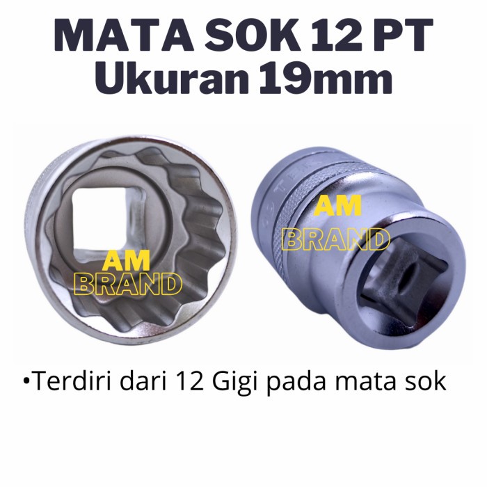 Kunci Sok Tekiro 12Pt 19mm Mata Shock Tekiro Ori