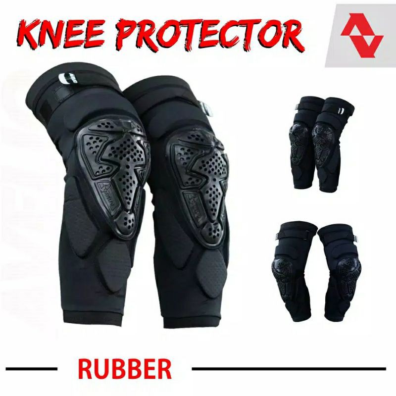 knee protector avelio full rubber Kneepad pelindung lutut olahraga sepeda mtb roadbike seli