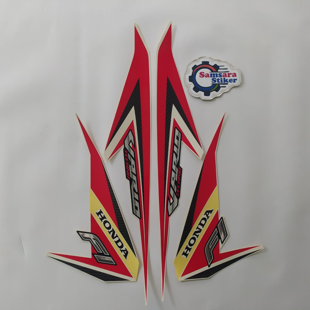 Stiker Motor Honda Vario Techno 125 Fi 2015 Putih-Merah